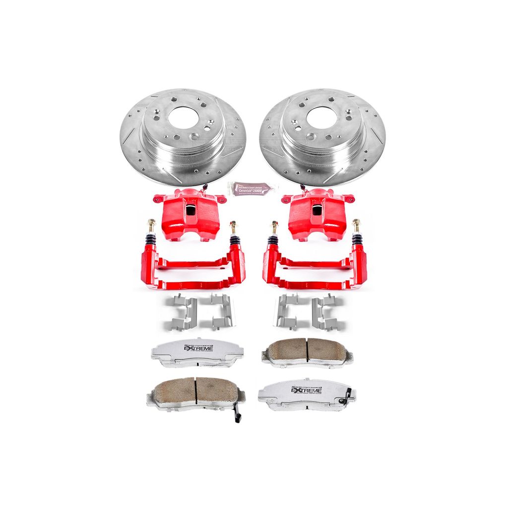 Z26 Drilled and Slotted Brake Pad, Rotor, and Caliper Kit