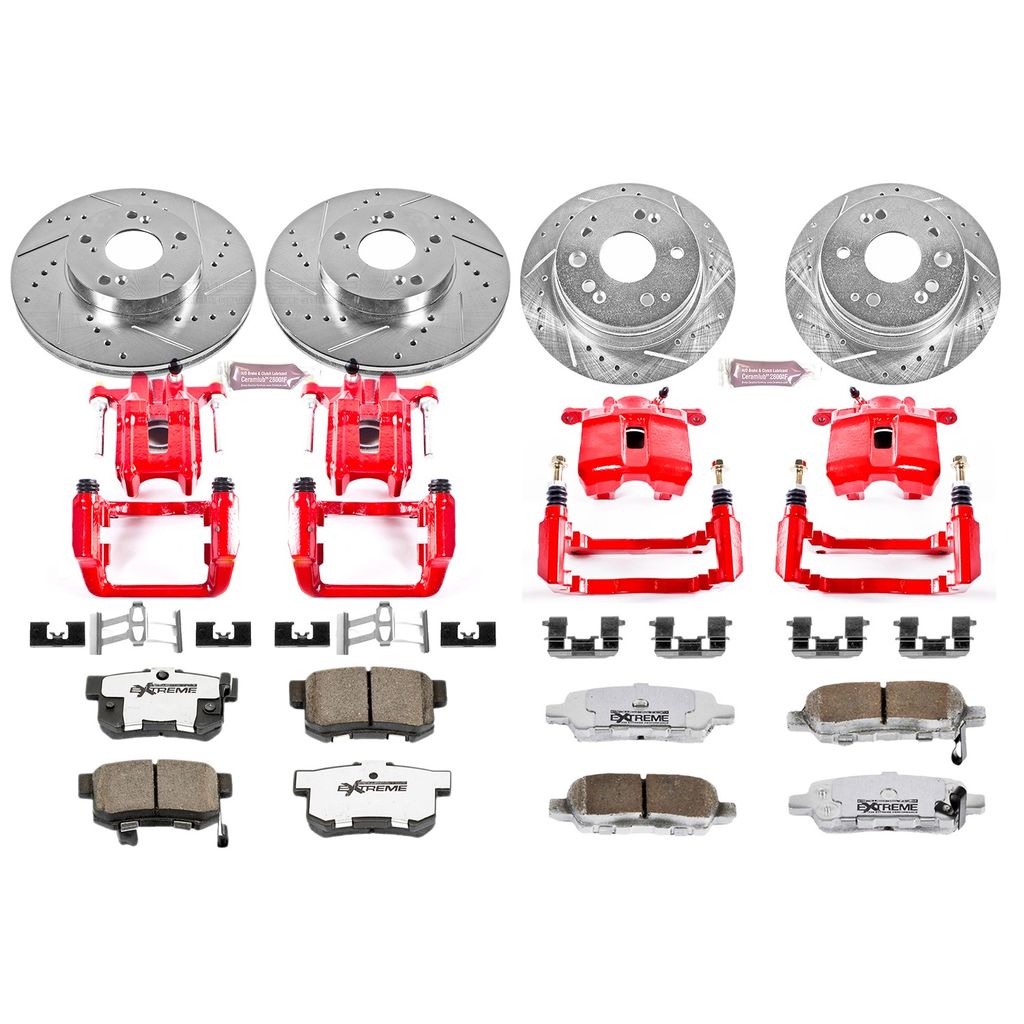 PowerStop KC2296-26 - Z26 Drilled and Slotted Brake Pad, Rotor, and Caliper Kit