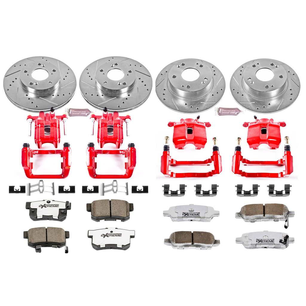 PowerStop KC2297-26 - Z26 Drilled and Slotted Brake Pad, Rotor, and Caliper Kit