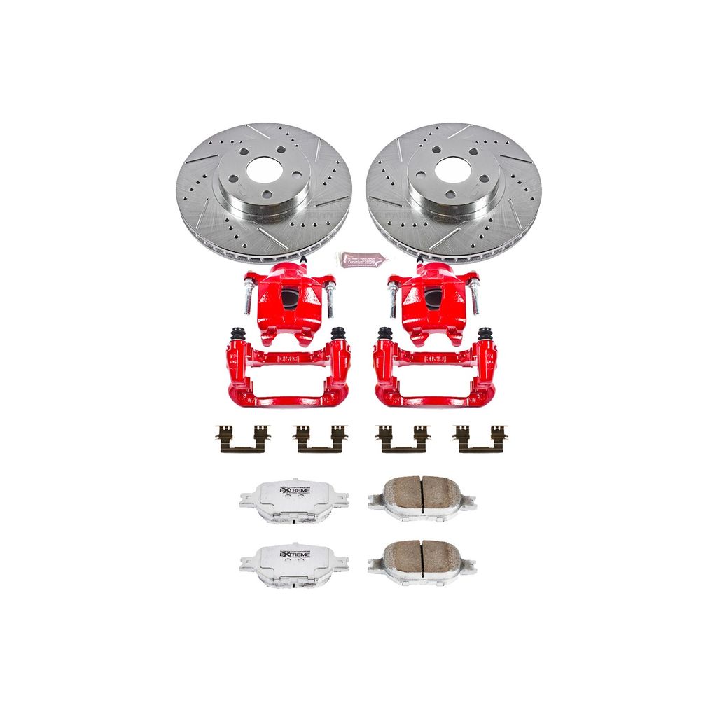 Z26 Drilled and Slotted Brake Pad, Rotor, and Caliper Kit