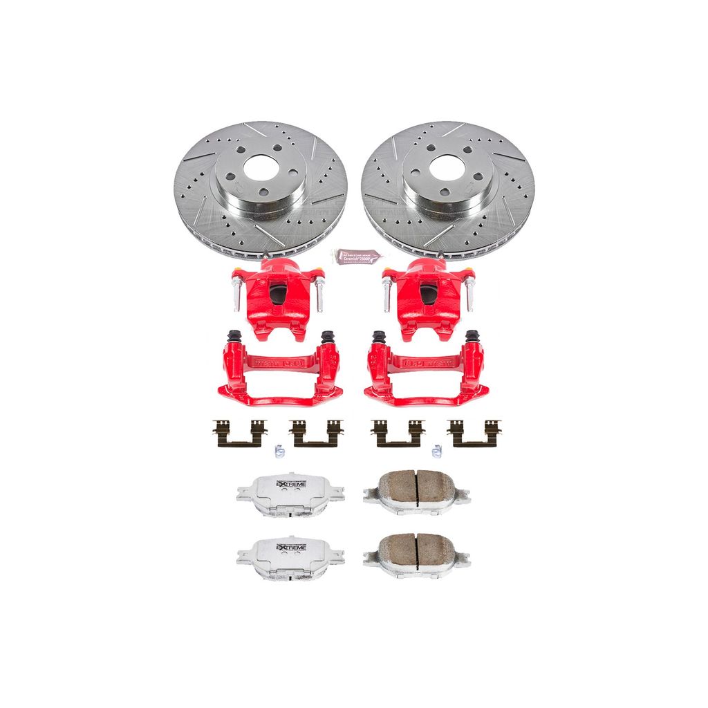 Z26 Drilled and Slotted Brake Pad, Rotor, and Caliper Kit