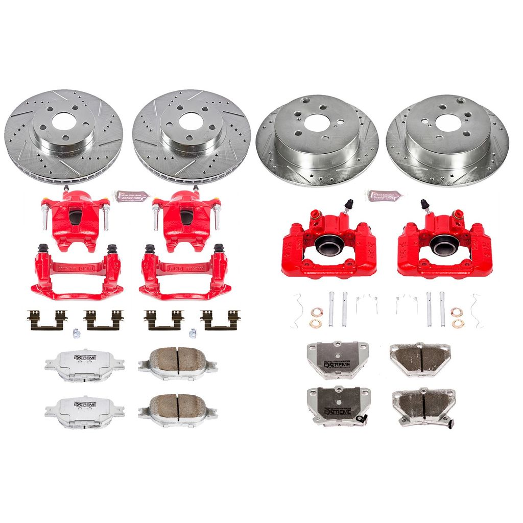 PowerStop KC2314-26 - Z26 Drilled and Slotted Brake Pad, Rotor, and Caliper Kit