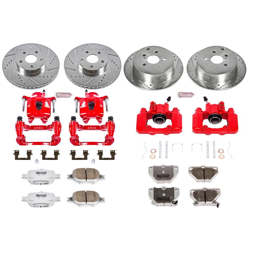 PowerStop KC2314A-26 - Z26 Drilled and Slotted Brake Pad, Rotor, and Caliper Kit