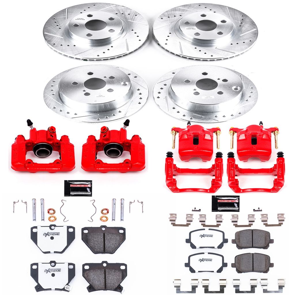 PowerStop KC2317-26 - Z26 Drilled and Slotted Brake Pad, Rotor, and Caliper Kit