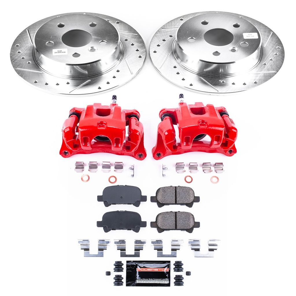 Z23 Drilled and Slotted Brake Pad, Rotor, and Caliper Kit