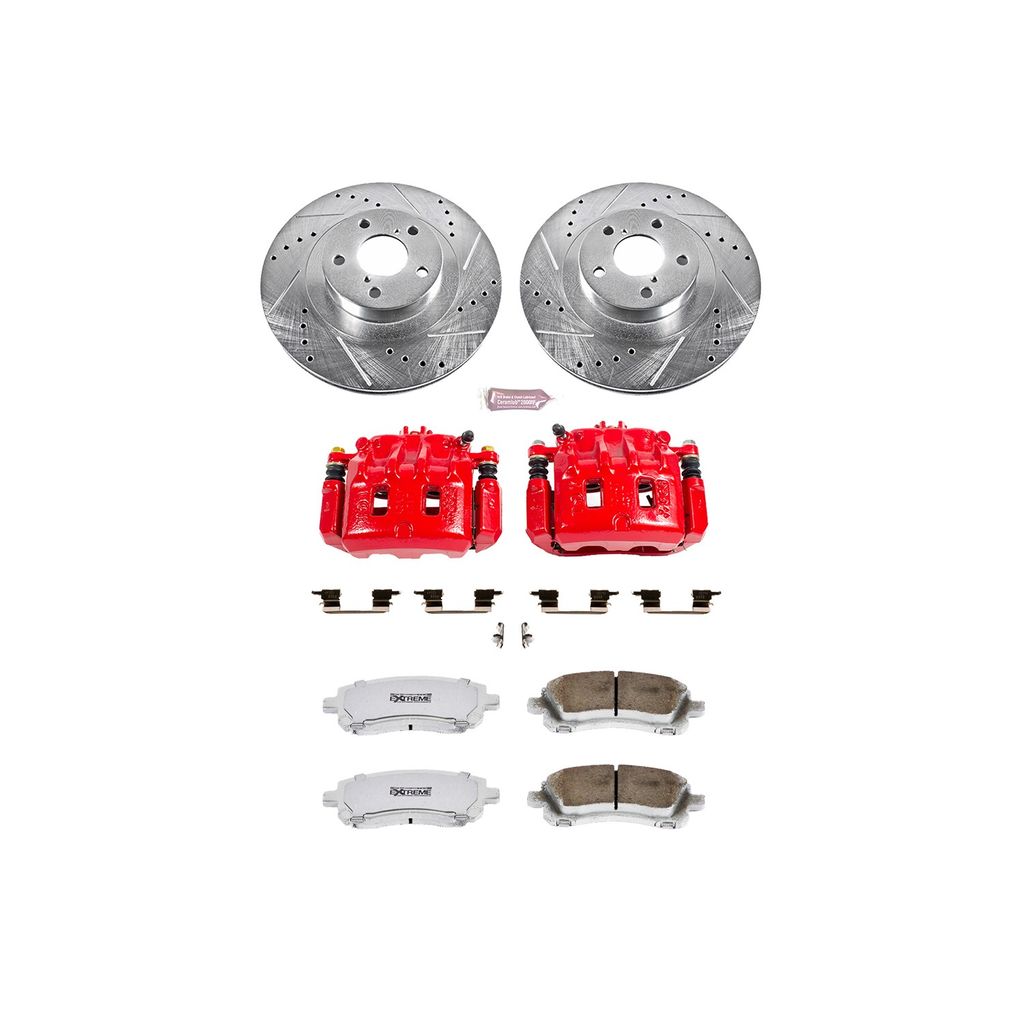 Z26 Drilled and Slotted Brake Pad, Rotor, and Caliper Kit