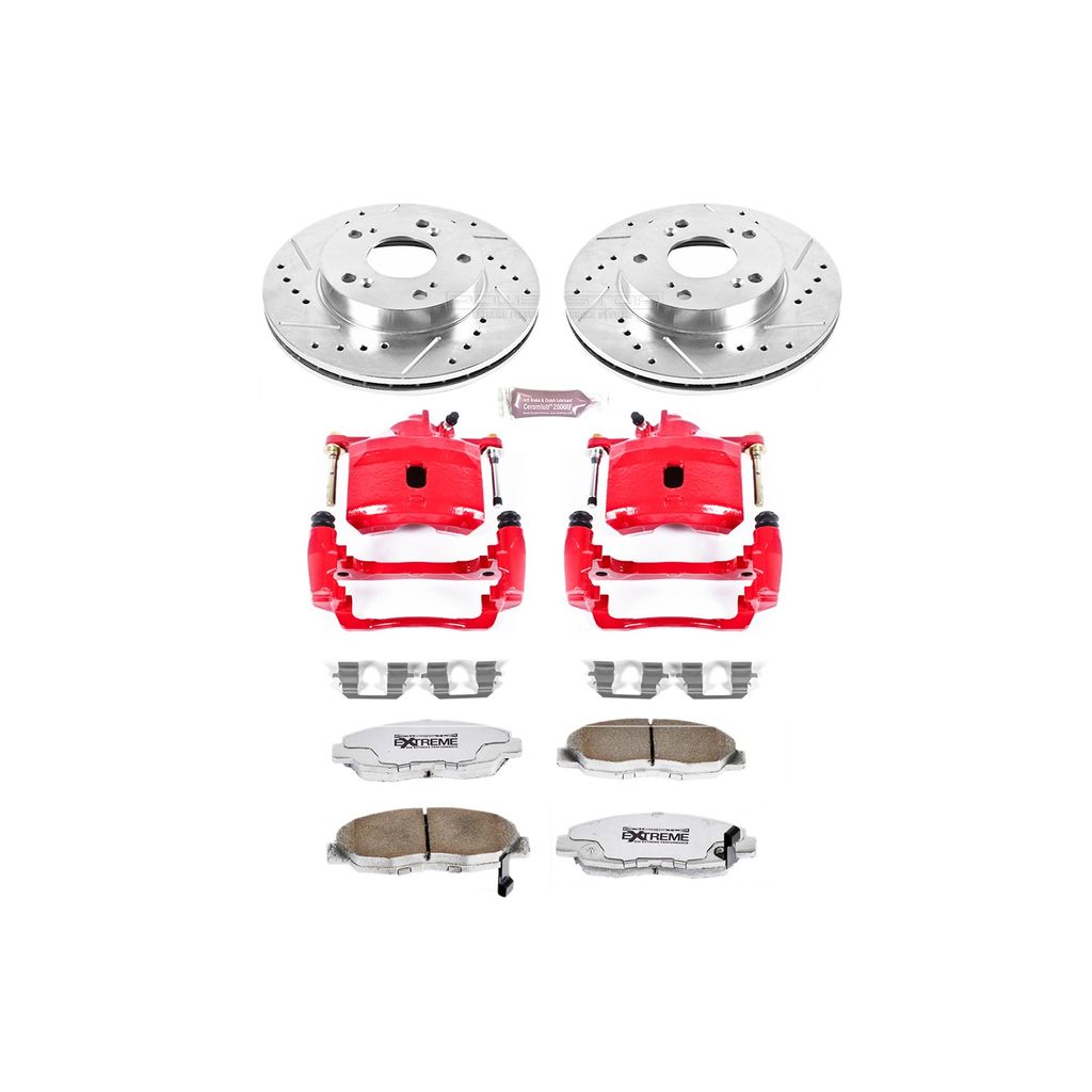 Z26 Drilled and Slotted Brake Pad, Rotor, and Caliper Kit