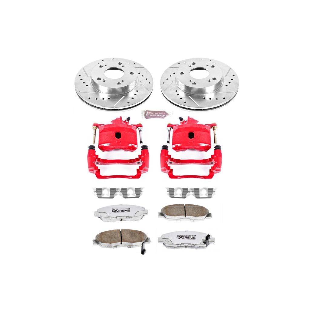 PowerStop KC2384-26 - Z26 Drilled and Slotted Brake Pad, Rotor, and Caliper Kit