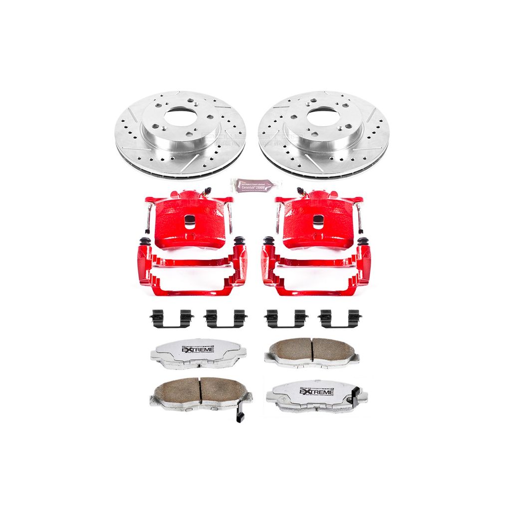 PowerStop KC2384A-26 - Z26 Drilled and Slotted Brake Pad, Rotor, and Caliper Kit