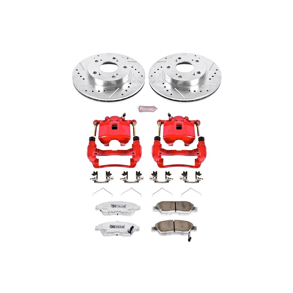 Z26 Drilled and Slotted Brake Pad, Rotor, and Caliper Kit