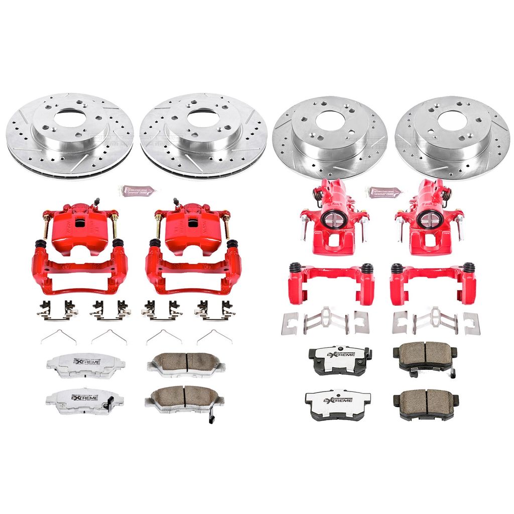 PowerStop KC2387-26 - Z26 Drilled and Slotted Brake Pad, Rotor, and Caliper Kit
