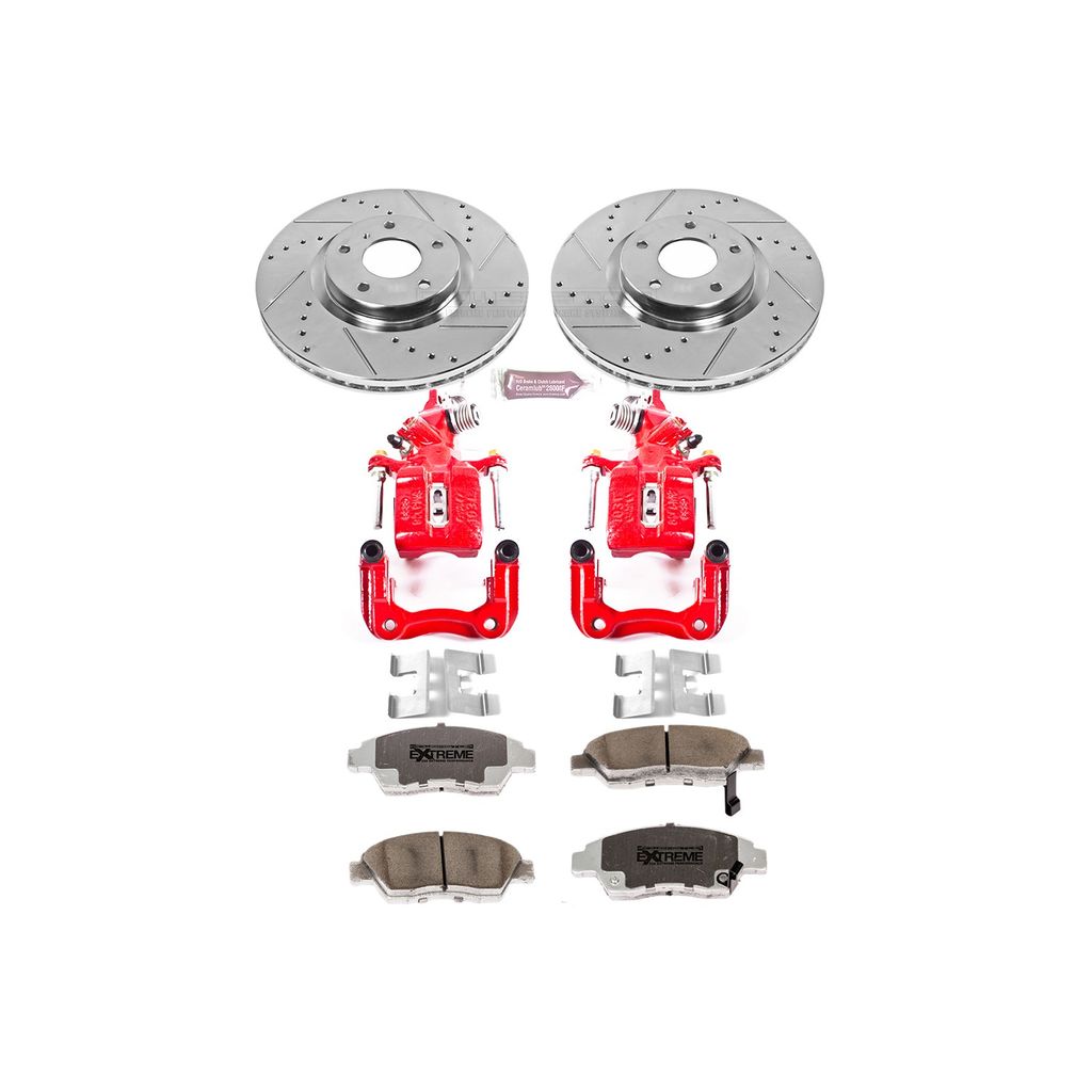 Z26 Drilled and Slotted Brake Pad, Rotor, and Caliper Kit
