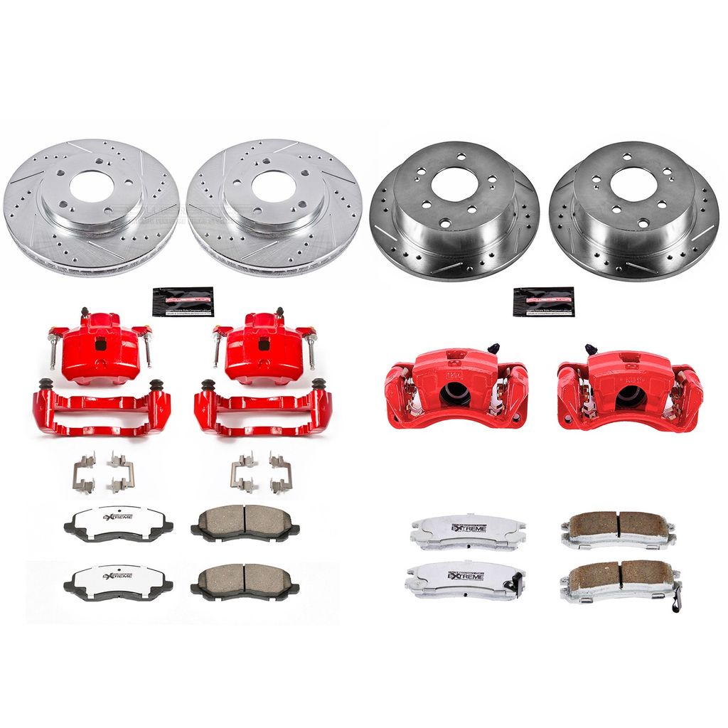 PowerStop KC2395-26 - Z26 Drilled and Slotted Brake Pad, Rotor, and Caliper Kit