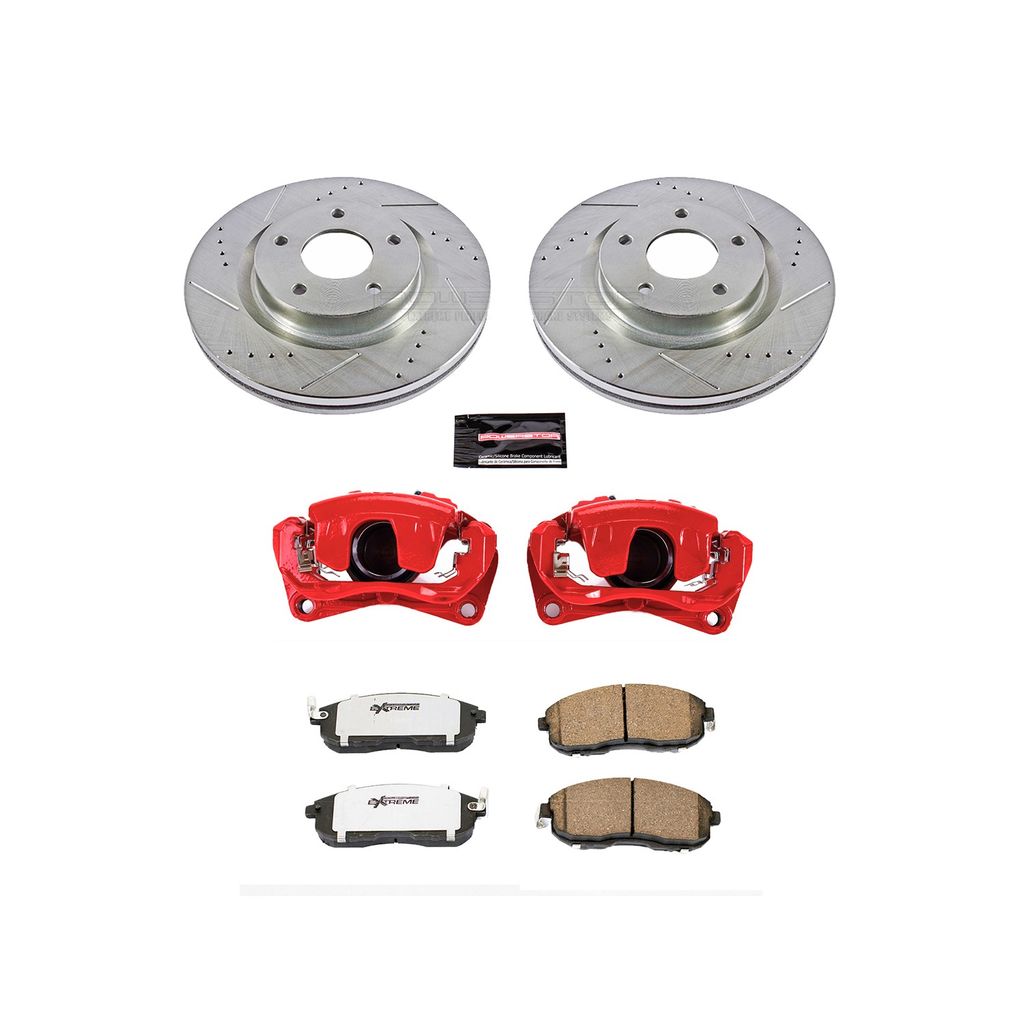 Z26 Drilled and Slotted Brake Pad, Rotor, and Caliper Kit
