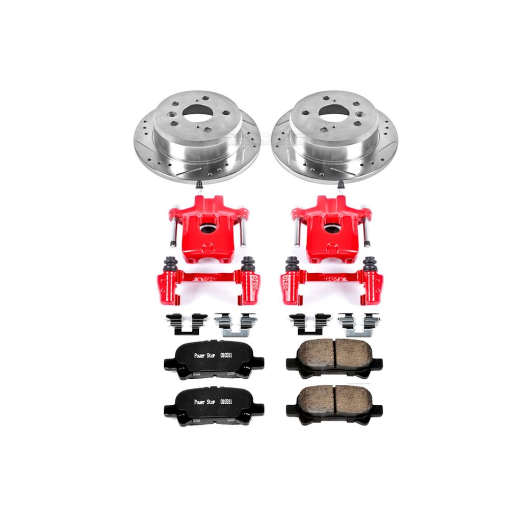 Z23 Drilled and Slotted Brake Pad, Rotor, and Caliper Kit