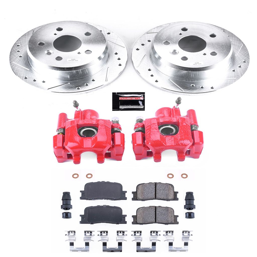 Z23 Drilled and Slotted Brake Pad, Rotor, and Caliper Kit