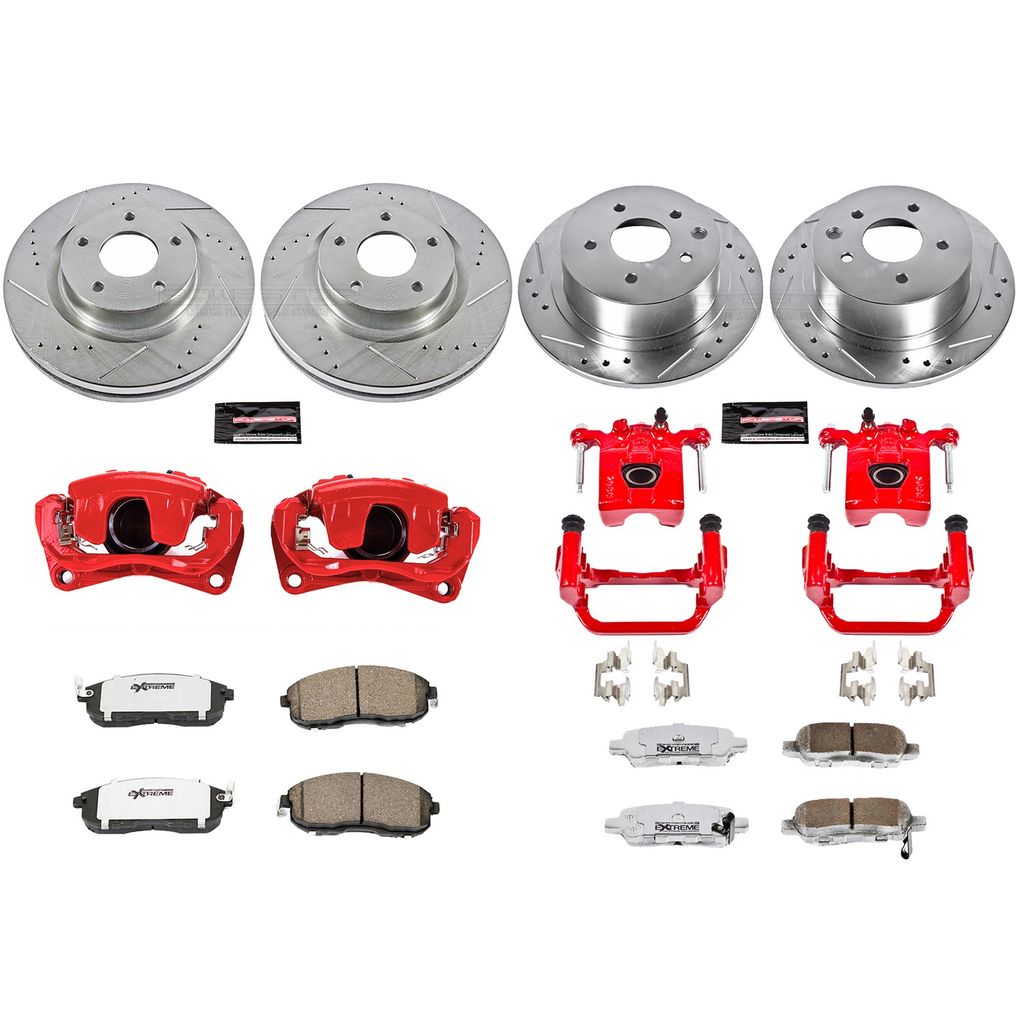 PowerStop KC242-26 - Z26 Drilled and Slotted Brake Pad, Rotor, and Caliper Kit