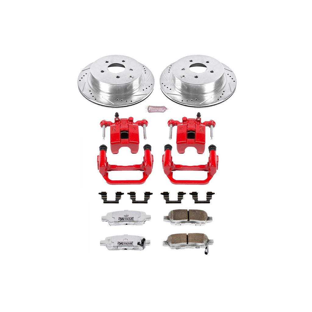 PowerStop KC2427-26 - Z26 Drilled and Slotted Brake Pad, Rotor, and Caliper Kit