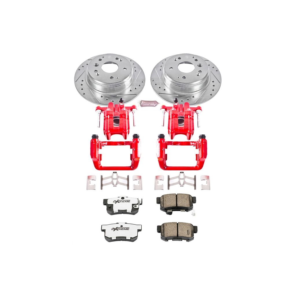 PowerStop KC2434-26 - Z26 Drilled and Slotted Brake Pad, Rotor, and Caliper Kit