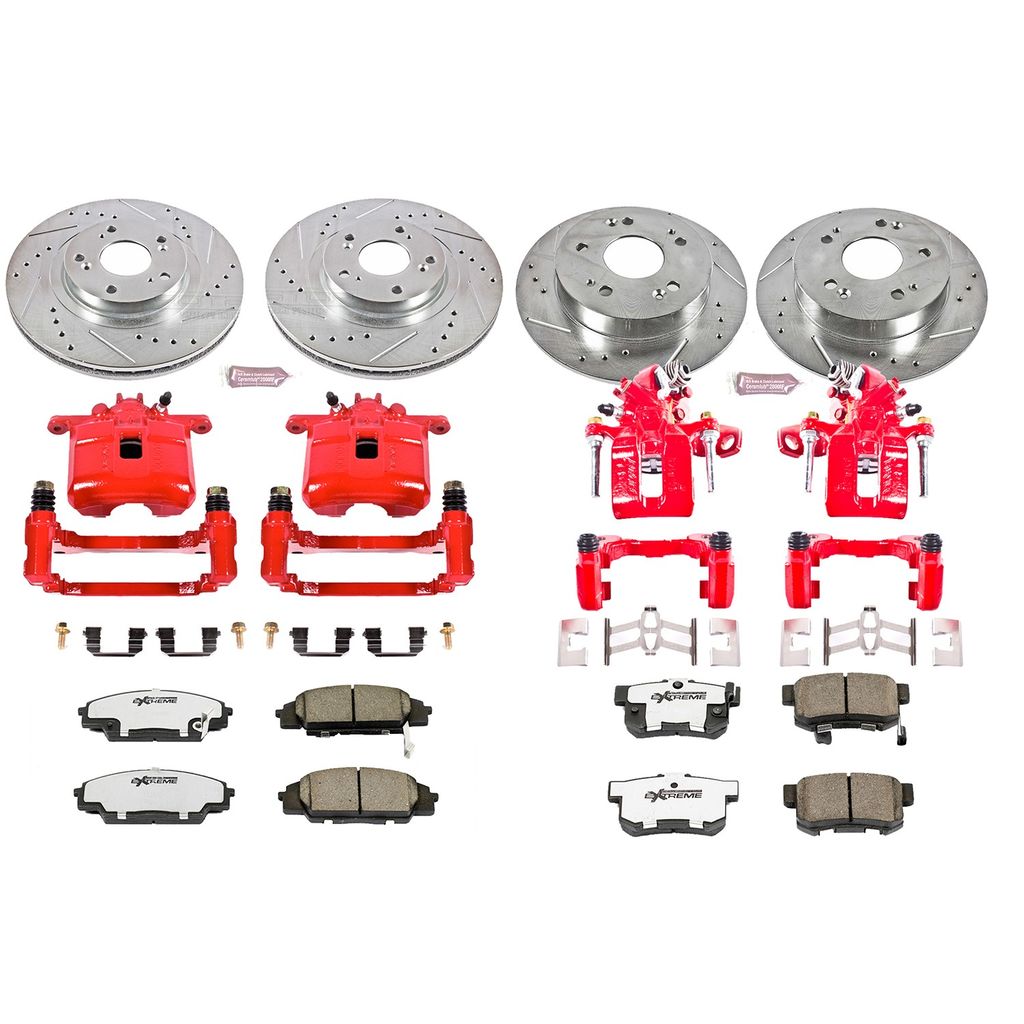 PowerStop KC2440-26 - Z26 Drilled and Slotted Brake Pad, Rotor, and Caliper Kit
