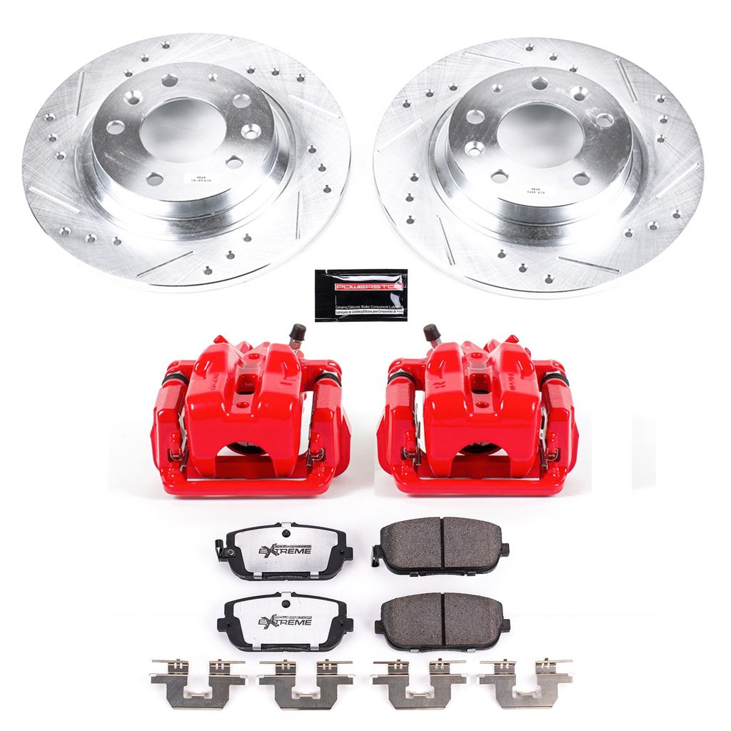 PowerStop KC2451-26 - Z26 Drilled and Slotted Brake Pad, Rotor, and Caliper Kit