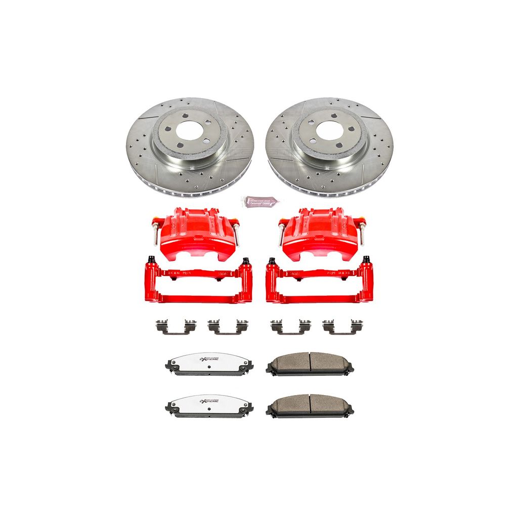 PowerStop KC2560A-26 - Z26 Drilled and Slotted Brake Pad, Rotor, and Caliper Kit
