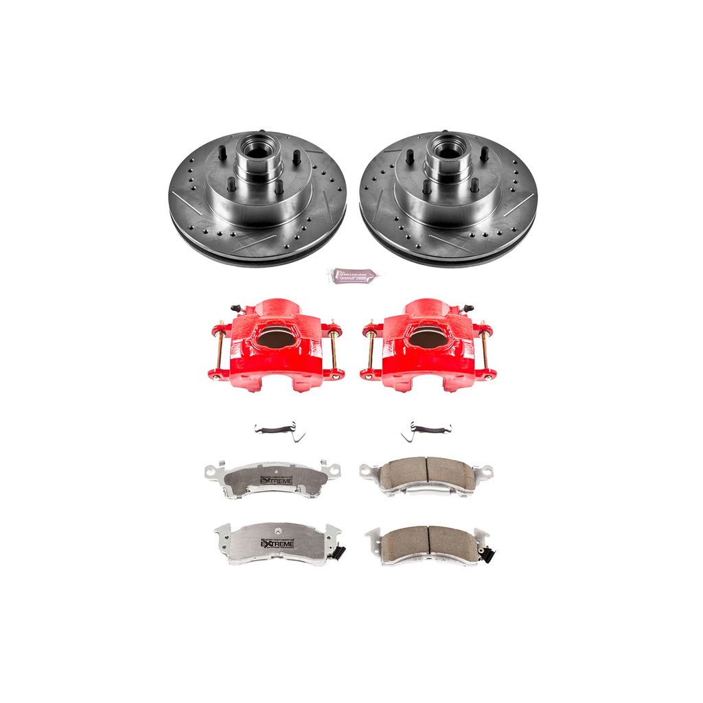 PowerStop KC2580-26 - Z26 Drilled and Slotted Brake Pad, Rotor, and Caliper Kit