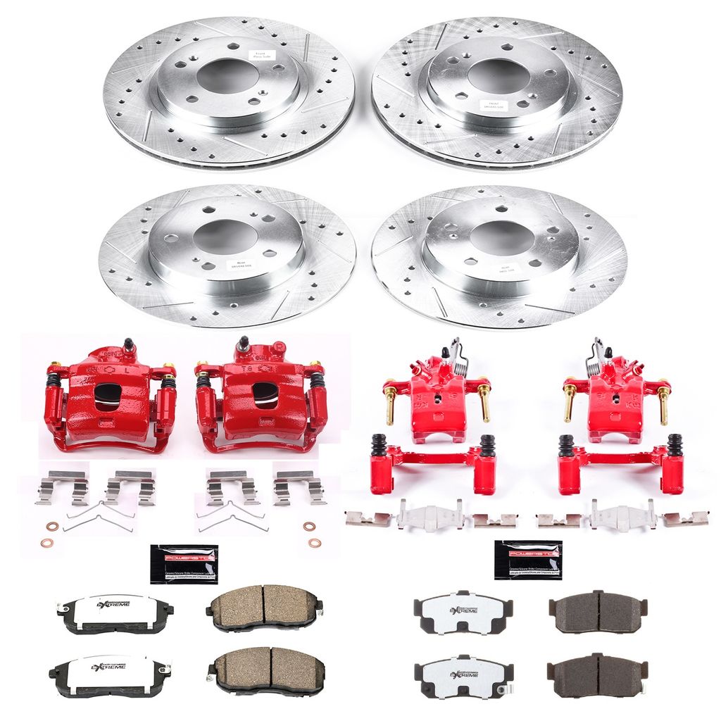 PowerStop KC2704A-26 - Z26 Drilled and Slotted Brake Pad, Rotor, and Caliper Kit