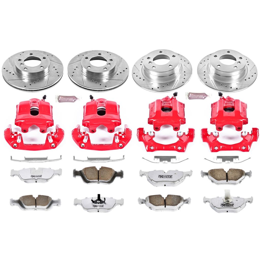 PowerStop KC2724-26 - Z26 Drilled and Slotted Brake Pad, Rotor, and Caliper Kit