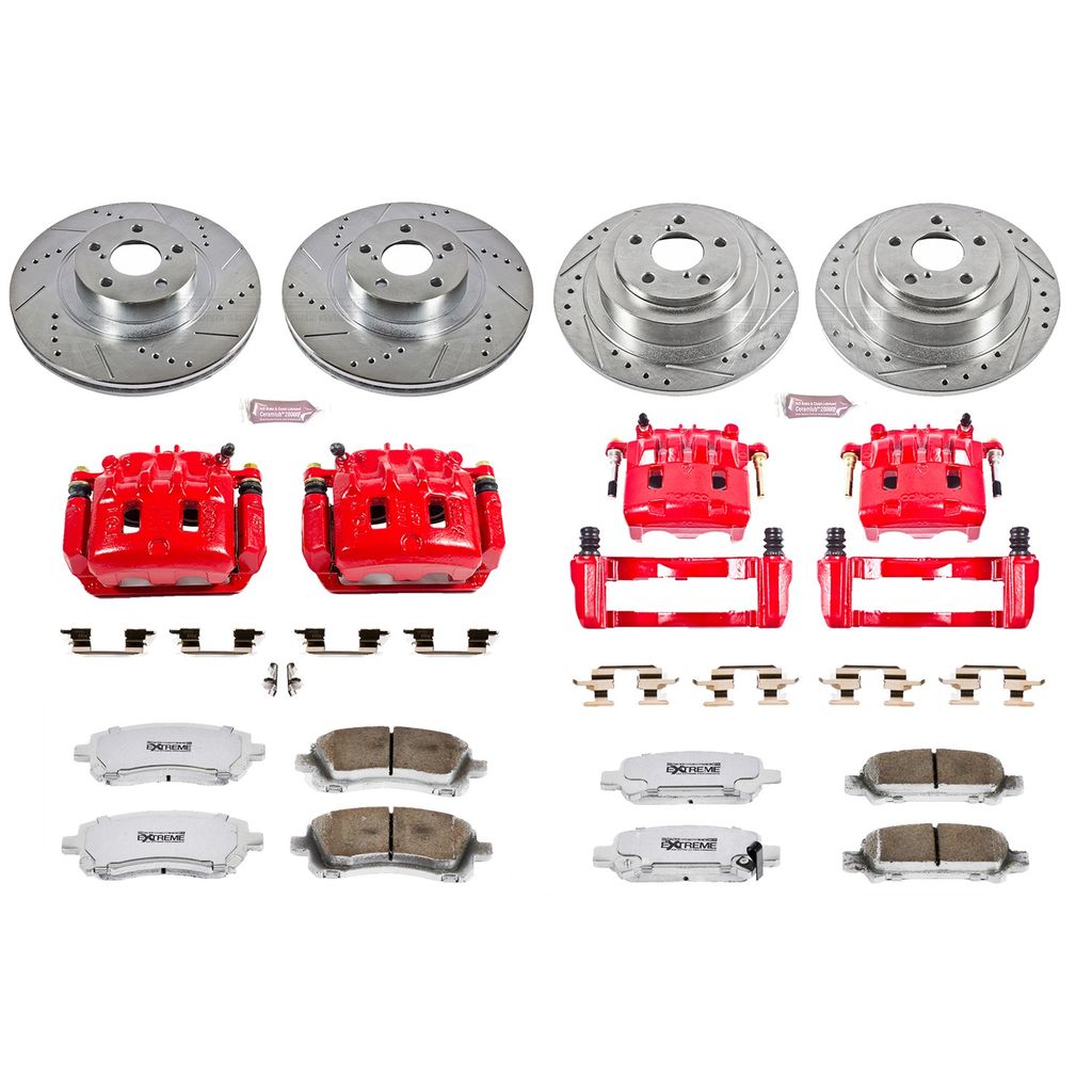 PowerStop KC2749-26 - Z26 Drilled and Slotted Brake Pad, Rotor, and Caliper Kit
