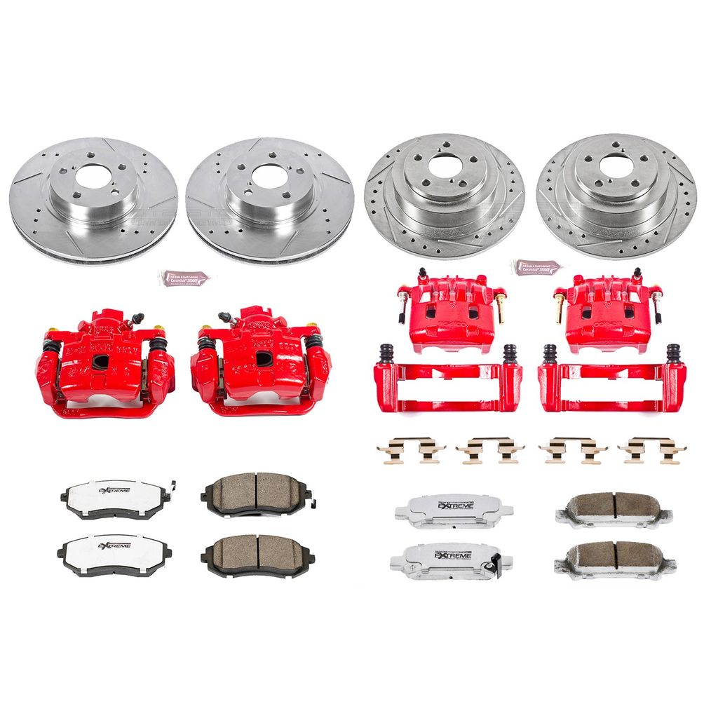 PowerStop KC2751-26 - Z26 Drilled and Slotted Brake Pad, Rotor, and Caliper Kit