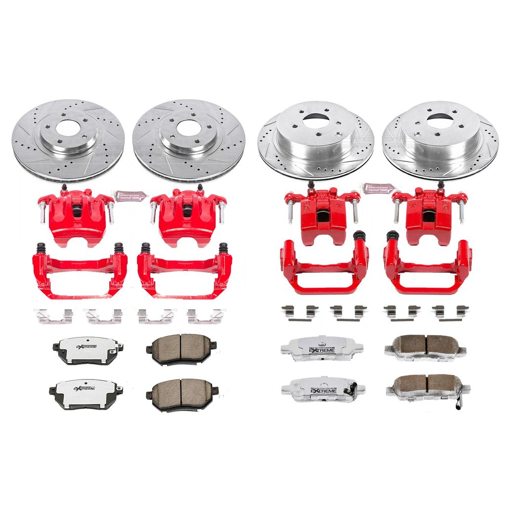 PowerStop KC2767-26 - Z26 Drilled and Slotted Brake Pad, Rotor, and Caliper Kit