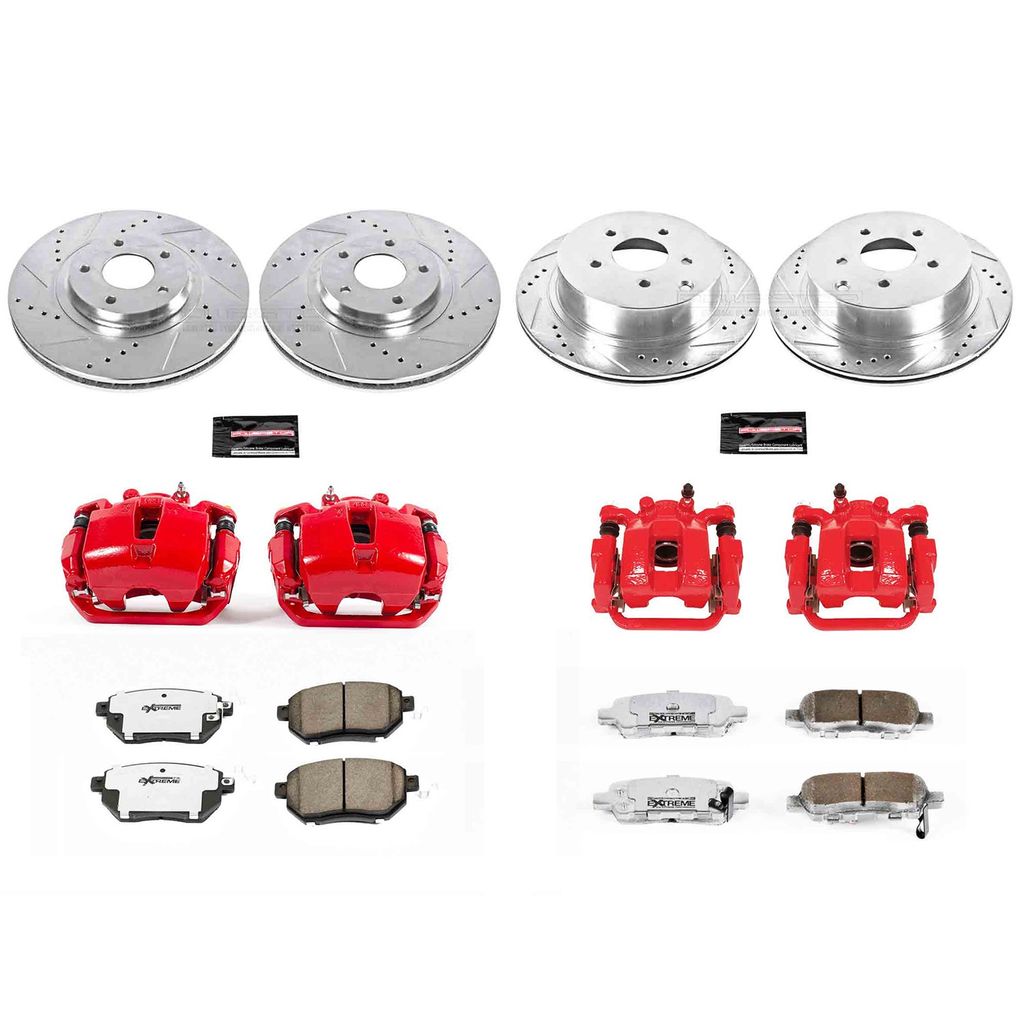 PowerStop KC2767A-26 - Z26 Drilled and Slotted Brake Pad, Rotor, and Caliper Kit