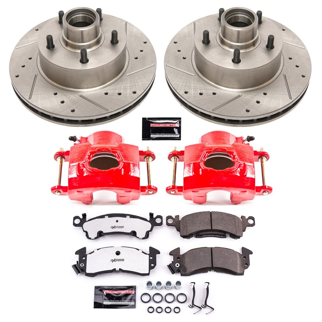 PowerStop KC2908-26 - Z26 Drilled and Slotted Brake Pad, Rotor, and Caliper Kit