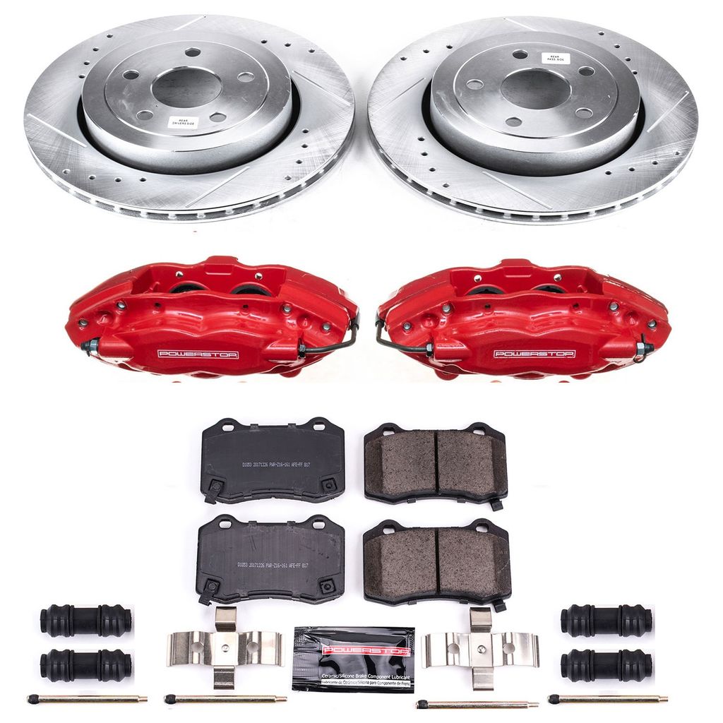 Z23 Drilled and Slotted Brake Pad, Rotor, and Caliper Kit