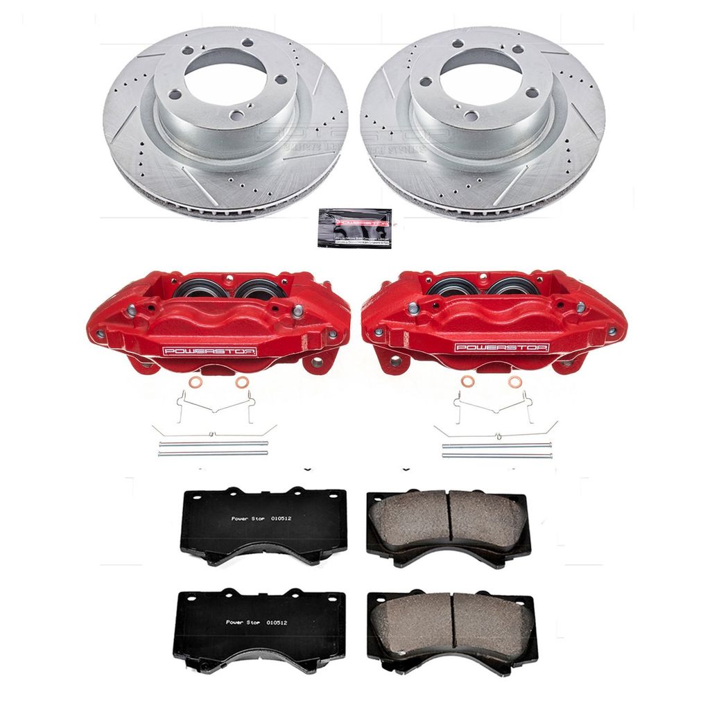 Z23 Drilled and Slotted Brake Pad, Rotor, and Caliper Kit