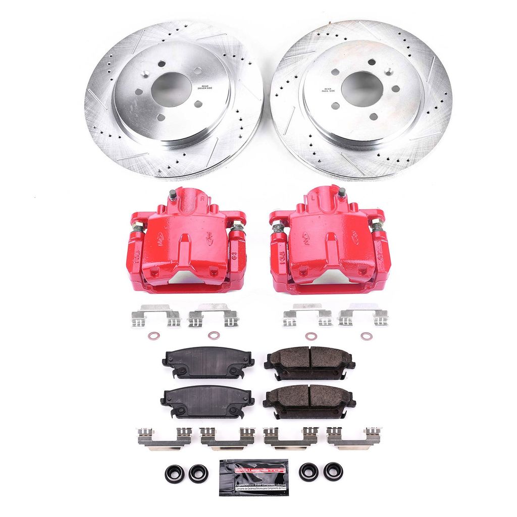 PowerStop KC2958 - Z23 Drilled and Slotted Brake Pad, Rotor, and Caliper Kit
