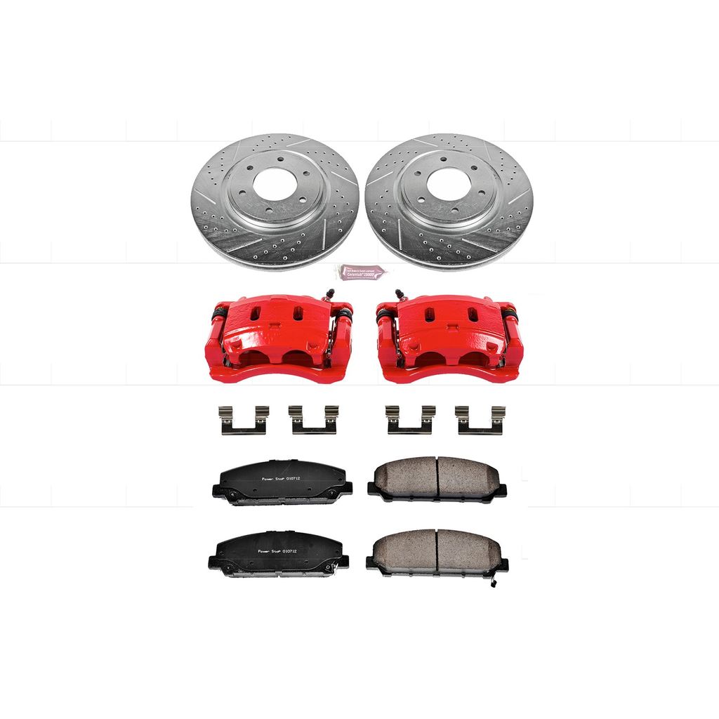 Z23 Drilled and Slotted Brake Pad, Rotor, and Caliper Kit