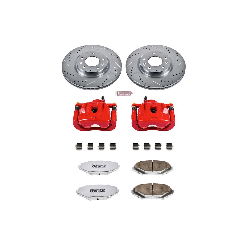 Z26 Drilled and Slotted Brake Pad, Rotor, and Caliper Kit