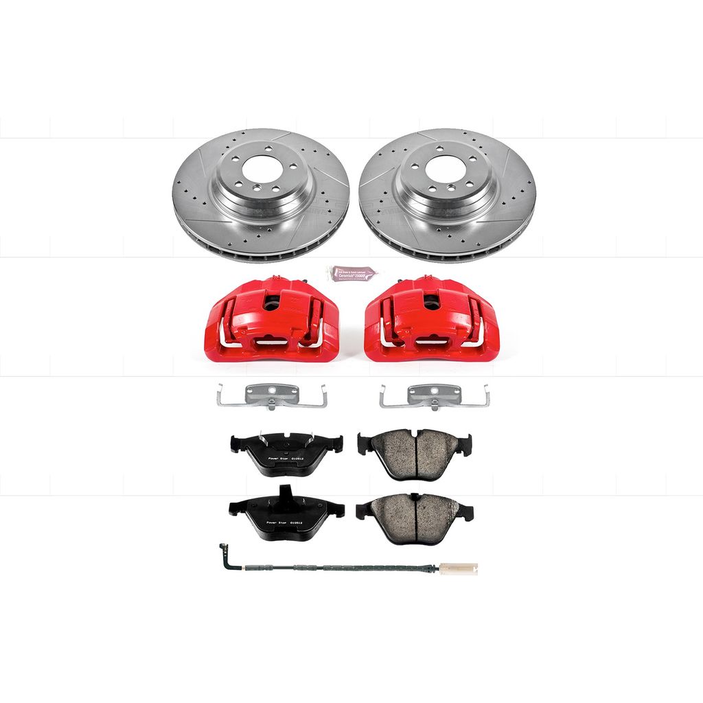 PowerStop KC3015 - Z23 Drilled and Slotted Brake Pad, Rotor, and Caliper Kit