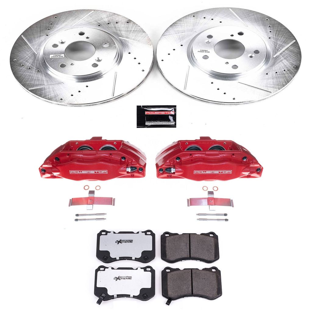 Z26 Drilled and Slotted Brake Pad, Rotor, and Caliper Kit
