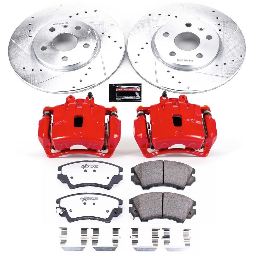 Z26 Drilled and Slotted Brake Pad, Rotor, and Caliper Kit