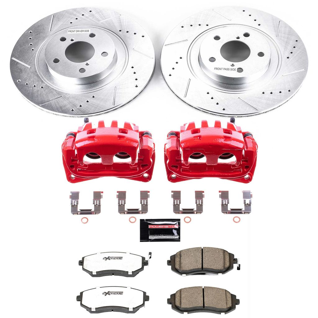 Z26 Drilled and Slotted Brake Pad, Rotor, and Caliper Kit