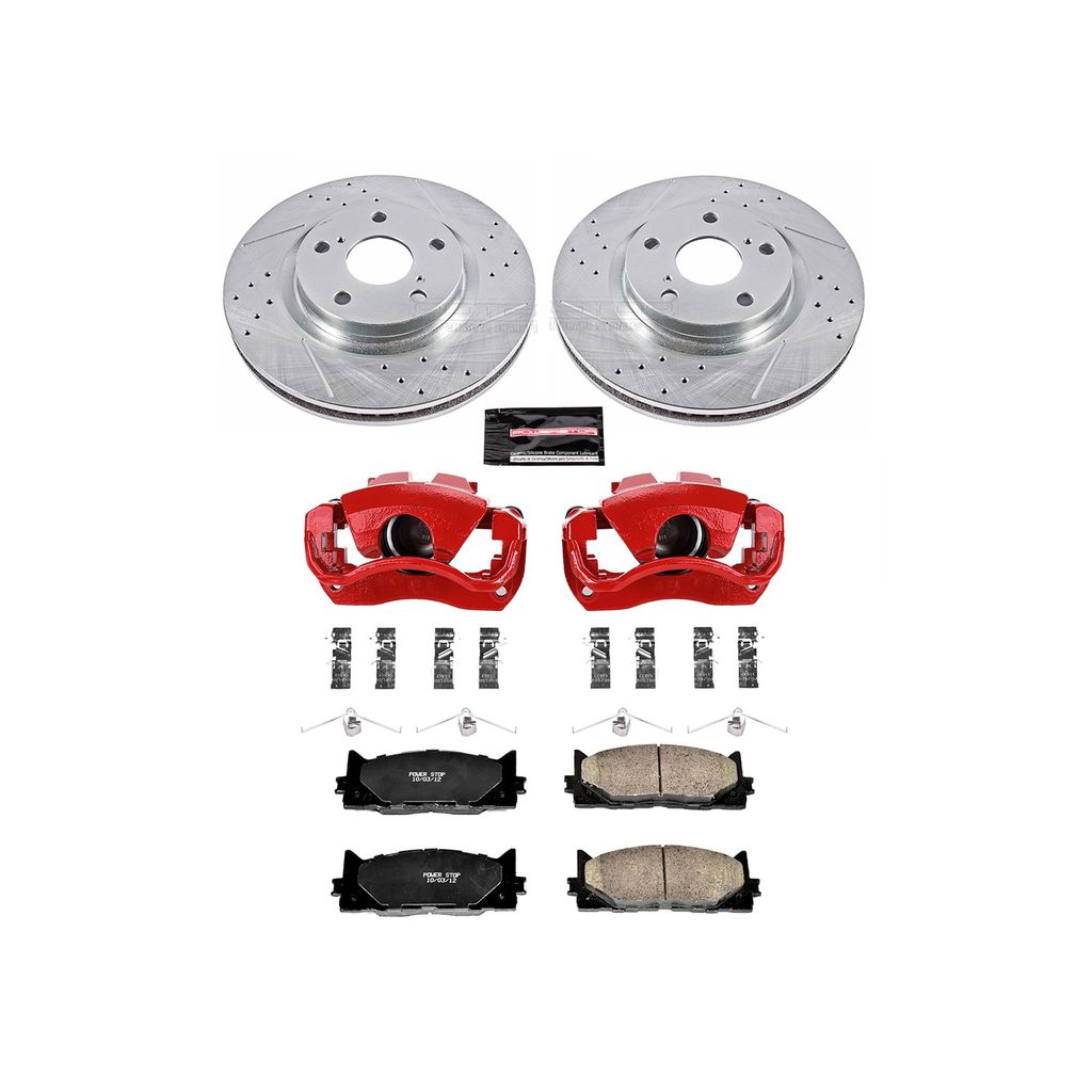 Z23 Drilled and Slotted Brake Pad, Rotor, and Caliper Kit