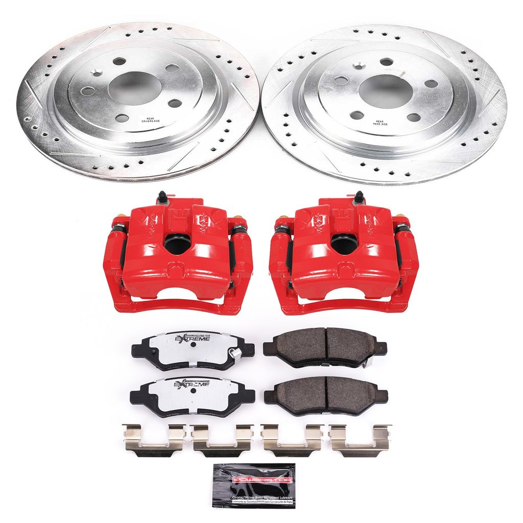 Z26 Drilled and Slotted Brake Pad, Rotor, and Caliper Kit