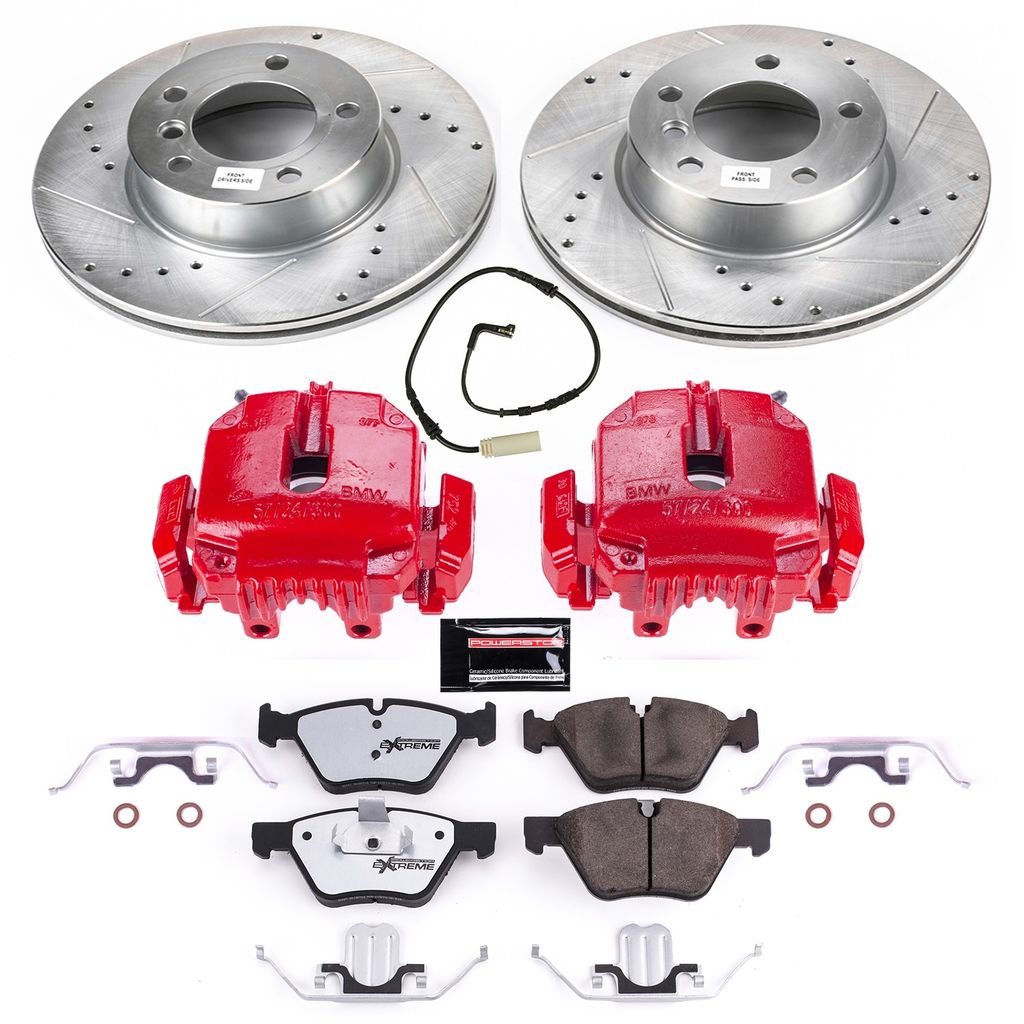 PowerStop KC3087-26 - Z26 Drilled and Slotted Brake Pad, Rotor, and Caliper Kit