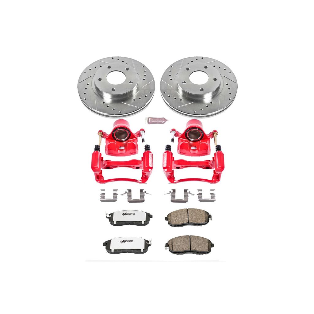 Z26 Drilled and Slotted Brake Pad, Rotor, and Caliper Kit