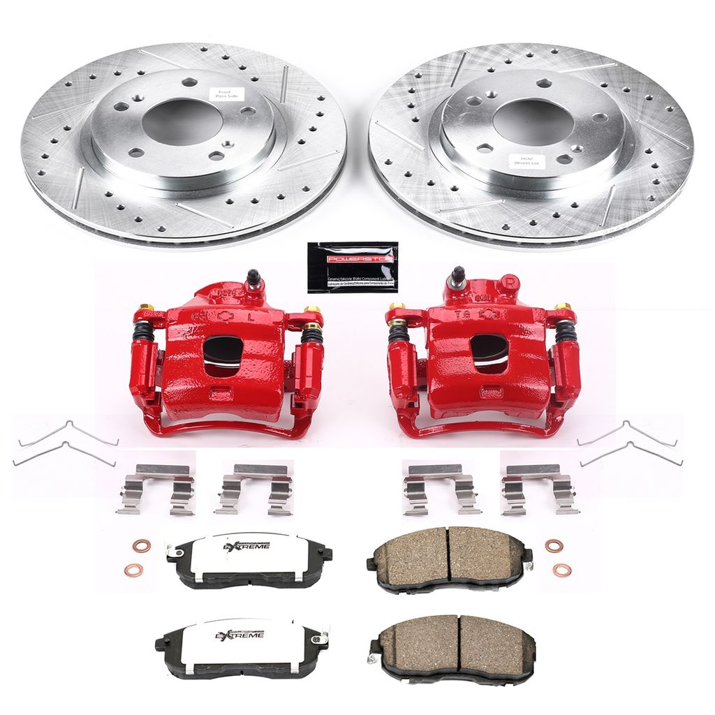 Z26 Drilled and Slotted Brake Pad, Rotor, and Caliper Kit