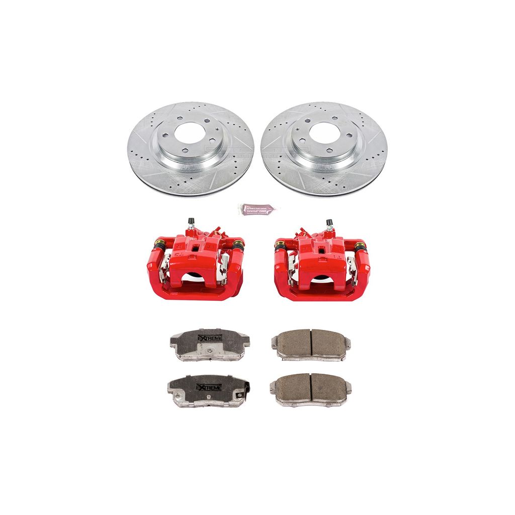 Z26 Drilled and Slotted Brake Pad, Rotor, and Caliper Kit