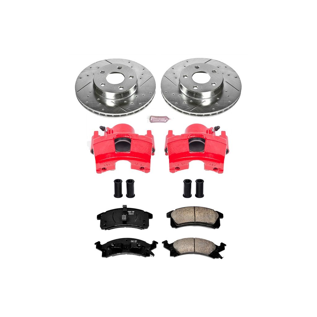 PowerStop KC3156 - Z23 Drilled and Slotted Brake Pad, Rotor, and Caliper Kit